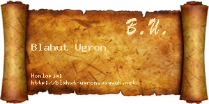 Blahut Ugron névjegykártya